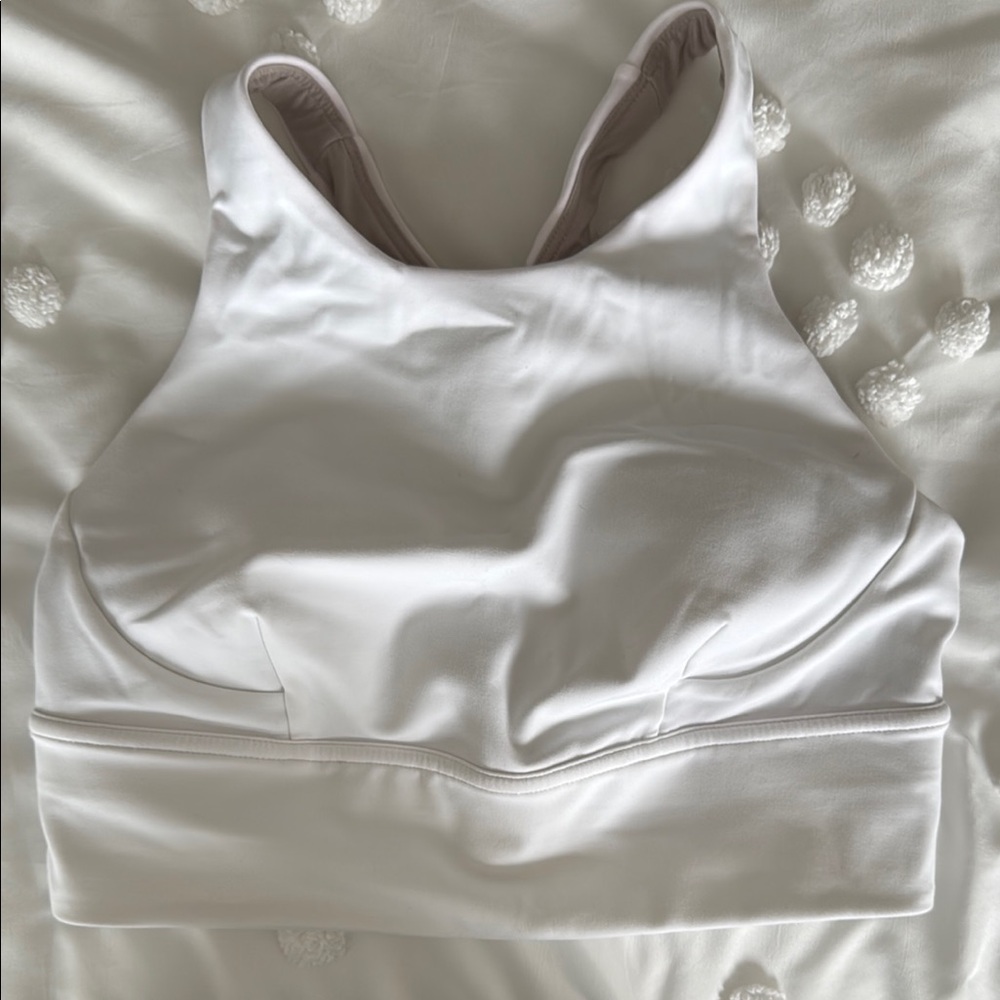 Lululemon White Racerback Sports Bra Intimates